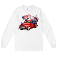 White american truck 4th of july Long Sleeve Tee - BarkalooDesign