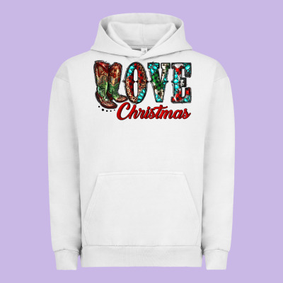 Christmas Love Boots Urban Hoodie Designed By Ranaportraitstore