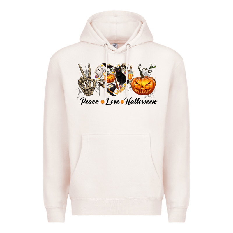 Peace Love Halloween Premium Hoodie by texasbilliewilder | Teevron