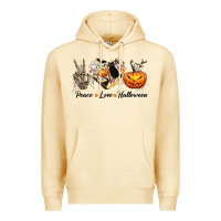 Pina Colada Peace Love Halloween Premium Hoodie - texasbilliewilder