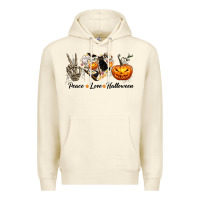 Sandshell Peace Love Halloween Premium Hoodie - texasbilliewilder