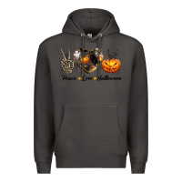 Smoke Peace Love Halloween Premium Hoodie - texasbilliewilder