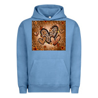 Pigment Pebble Blue melanin hearts Urban Hoodie - Zillion Design Studio