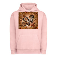 Pigment Salmon melanin hearts Urban Hoodie - Zillion Design Studio