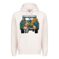 Pale Pink pumpkin truck Premium Hoodie - RanaPortraitStore