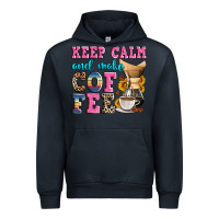 Navy keep calm and make coffee Urban Hoodie - Zillion Design Studio