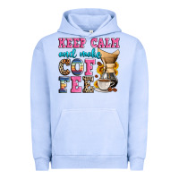 Pigment Grape Ice keep calm and make coffee Urban Hoodie - Zillion Design Studio
