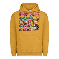 Pigment Peanut Butter keep calm and make coffee Urban Hoodie - Zillion Design Studio