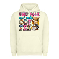 Pigment Pistachio keep calm and make coffee Urban Hoodie - Zillion Design Studio