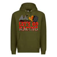 Army Green let's go racing Premium Hoodie - Zillion Design Studio