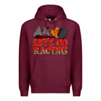 Burgundy let's go racing Premium Hoodie - Zillion Design Studio