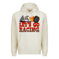 Oatmeal Heather let's go racing Premium Hoodie - Zillion Design Studio