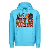 Ocean Blue let's go racing Premium Hoodie - Zillion Design Studio