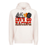 Pale Pink let's go racing Premium Hoodie - Zillion Design Studio