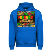 Cobalt juneteenth freedom 1865 Urban Hoodie - Zillion Design Studio