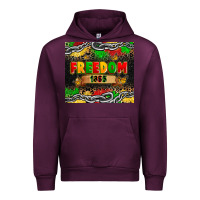 Mauve Wine juneteenth freedom 1865 Urban Hoodie - Zillion Design Studio
