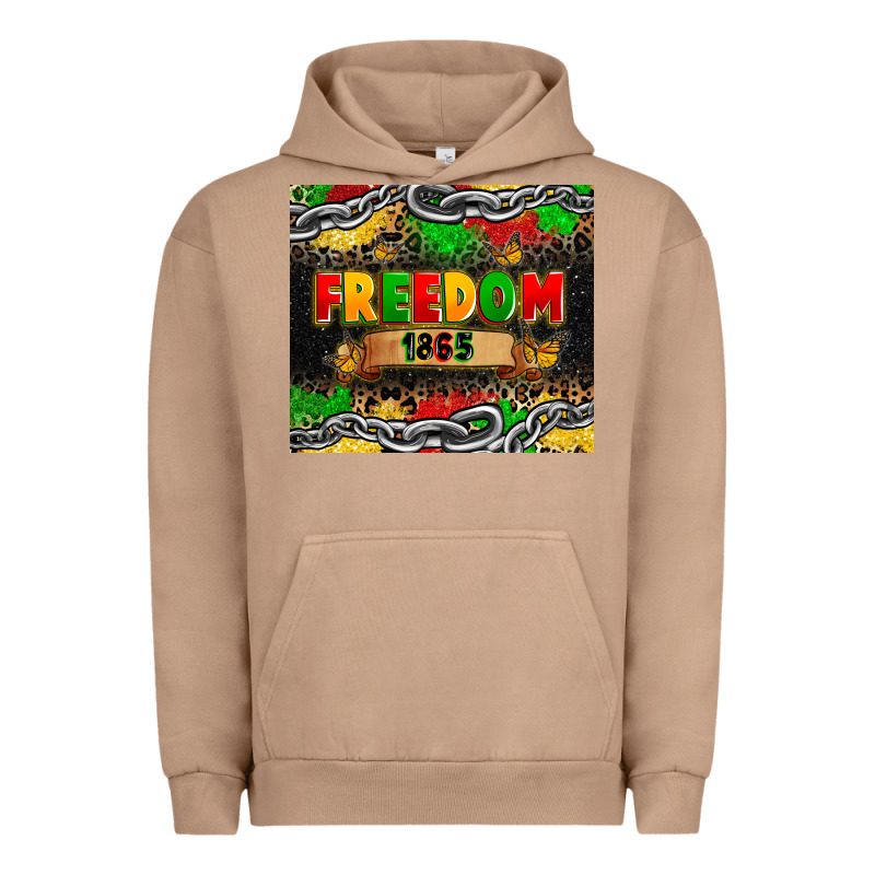 Juneteenth Freedom 1865 Urban Hoodie by Zillion Design Studio | Teevron