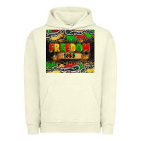 Pigment Pistachio juneteenth freedom 1865 Urban Hoodie - Zillion Design Studio