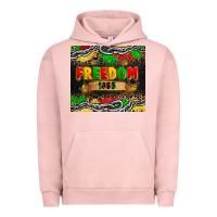 Pigment Salmon juneteenth freedom 1865 Urban Hoodie - Zillion Design Studio