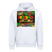 White juneteenth freedom 1865 Urban Hoodie - Zillion Design Studio