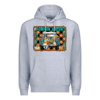 Heather Grey pumpkin season truck Premium Hoodie - RanaPortraitStore