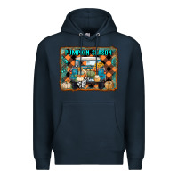Navy pumpkin season truck Premium Hoodie - RanaPortraitStore