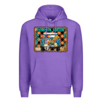 Purple pumpkin season truck Premium Hoodie - RanaPortraitStore