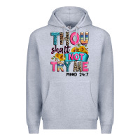 Heather Grey thou shalt not try me mood 24 7 Premium Hoodie - Zillion Design Studio
