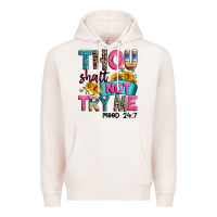 Pale Pink thou shalt not try me mood 24 7 Premium Hoodie - Zillion Design Studio