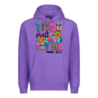 Purple thou shalt not try me mood 24 7 Premium Hoodie - Zillion Design Studio