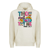 Oatmeal Heather thou shalt not try me mood 24 7 Premium Hoodie - Zillion Design Studio