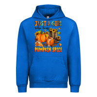 Cobalt just a girl who loves pumpkin spice Urban Hoodie - Zillion Design Studio
