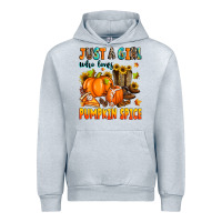 Heather Grey just a girl who loves pumpkin spice Urban Hoodie - Zillion Design Studio