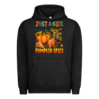 Pigment Black just a girl who loves pumpkin spice Urban Hoodie - Zillion Design Studio