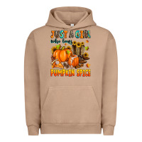Pigment Burro just a girl who loves pumpkin spice Urban Hoodie - Zillion Design Studio