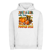 Pigment Lunar Rock just a girl who loves pumpkin spice Urban Hoodie - Zillion Design Studio