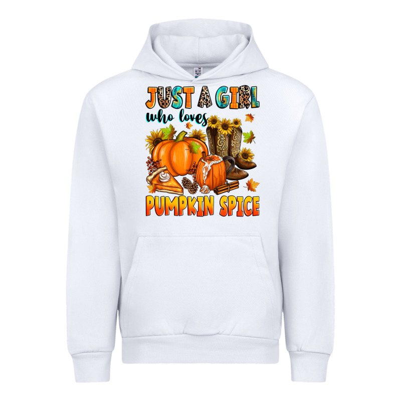 Just A Girl Who Loves Pumpkin Spice Urban Hoodie by Zillion Design Studio | Teevron