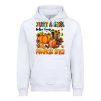 White just a girl who loves pumpkin spice Urban Hoodie - Zillion Design Studio