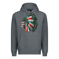 Rock mexican indian headdress with skull Premium Hoodie - RanaPortraitStore