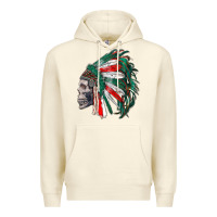 Sandshell mexican indian headdress with skull Premium Hoodie - RanaPortraitStore