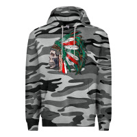 Slate Camo mexican indian headdress with skull Premium Hoodie - RanaPortraitStore