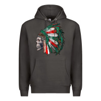 Smoke mexican indian headdress with skull Premium Hoodie - RanaPortraitStore