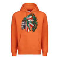 Carrot mexican indian headdress with skull Premium Hoodie - RanaPortraitStore