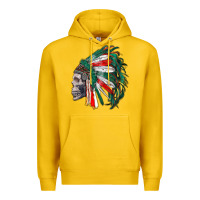 Lemon mexican indian headdress with skull Premium Hoodie - RanaPortraitStore