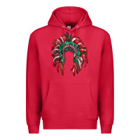 Cardinal mexican flag indian headdress Premium Hoodie - RanaPortraitStore