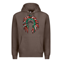 Coffee mexican flag indian headdress Premium Hoodie - RanaPortraitStore