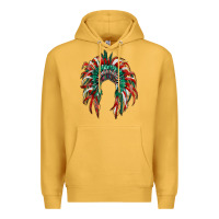 Mustard mexican flag indian headdress Premium Hoodie - RanaPortraitStore