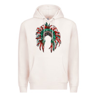 Pale Pink mexican flag indian headdress Premium Hoodie - RanaPortraitStore