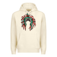 Sandshell mexican flag indian headdress Premium Hoodie - RanaPortraitStore