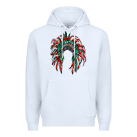 White mexican flag indian headdress Premium Hoodie - RanaPortraitStore